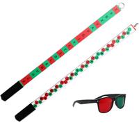Conjunto De Varillas De Escaneo con Gafas Rojas Y Verdes, para Desinhibición Dinámica De Sacadas, Movimiento Ocular Visual, Entrenamiento De Regulación Cerebral Dinámica Mano-Ojo.