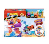 Conjunto de vehículos juguete T-Racers, set exclusivo de piratas tiburones