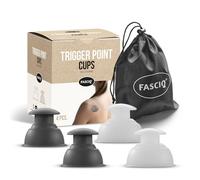 Conjunto de Ventosas Deportivas FASCIQ | Copas Puntos Activación | Anti Celulitis | Succión Cuerpo | Acupresión | Tratamiento Disfunciones Movilidad | Silicona Grado FDA | 2 Grandes & 2 Pequeñas