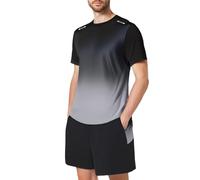 Conjunto De Verano Hombre,Conjunto de Camiseta y Pantalones Cortos de Manga Corta de Malla Transpirable y Ligera para Hombre con Estampado Degradado Ideal para Playa Escuela Fiestas y Deportes