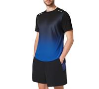 Conjunto De Verano Hombre,Conjunto de Camiseta y Pantalones Cortos de Manga Corta de Malla Transpirable y Ligera para Hombre con Estampado Degradado Ideal para Playa Escuela Fiestas y Deportes