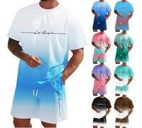 Conjunto de verano hombre Ropa práctica para el día a día Prendas combinadas para running y jogging Resistente y duradero Agradable contra la piel Manga corta con pantalones cortos coordinados