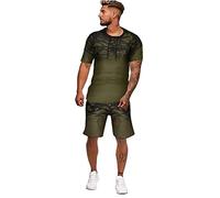 Conjunto De Verano Hombre,Thin Sports Home Shorts Color Sets Gradient Mens Short Summer Sleeve Collision Men Suits & Sets