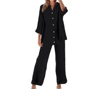 Conjunto de verano para mujer, ligero, tallas grandes, primavera, camisa y pantalones a juego de algodón y lino, estilo casual, chándal de gimnasia con curvas y primavera, juego de playa transpirable