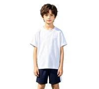 Conjunto De Verano para Niños 2026: Camiseta Manga Corta Transpirable Y Pantalones Cortos Deportivos Dos Piezas para Jugar Al Aire Libre (White, 9-10 Years)