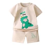 Conjunto de Verano para Niños de Dos Piezas Ropa Casual de Manga Corta Ideal para Actividades Diarias y Juego Dínamo de Algodón y Transpirable Movimiento Libre sin Restricciones para Crecer Feliz