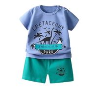 Conjunto de Verano para Niños de Dos Piezas Ropa Casual de Manga Corta Ideal para Actividades Diarias y Juego Dínamo de Algodón y Transpirable Movimiento Libre sin Restricciones para Crecer Feliz