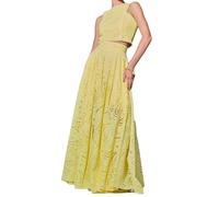 Conjunto de vestido de 2 piezas para mujer, camiseta sin mangas con cordones y falda elástica con cintura elástica, ropa de descanso, elegante vestido largo de dos piezas, ropa de calle, trajes de