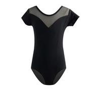 Conjunto de vestido de baile para niños, niñas, rendimiento tutú, manga corta, leotardos para ballet jazz, recital, edades 1-14 años, Le Noir, 11 años