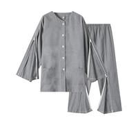 Ｚｉａｌｏｆｉ Conjunto de Vestimenta Gris para Caballeros con Estilo Innovador, m