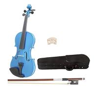 Conjunto De Violín De Tamaño Completo Azul 4/4 Violín Acústico De Madera De Arce Para Estudiantes Con Estuche Y Arco Para Principiantes Musicales