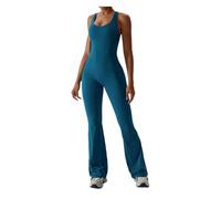 Conjunto de Yoga de una Pieza for Mujer, Ropa Deportiva for Danza, tonificación Abdominal, Fitness, Entrenamiento, Gimnasio, Push up(Blue,M)