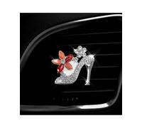 conjunto decoración interior Taladro de agua con incrustaciones Bolso de niña Tacón alto Salida de aire acondicionado de coche Perfume de coche Accesorios de interior salida aire del coche(F)