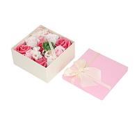 Conjunto Delicado de Baño con Flores de Rosas para Regalos Románticos, Amor Eterno y Decoración del Hogar con Exquisita Caja de Regalo