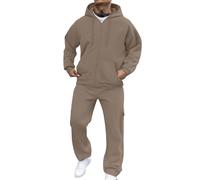 Conjunto deportivo completo para hombre, 2 piezas con cremallera, manga larga, sudaderas y pantalones deportivos, ligeros, cómodos, térmicos, casuales, atléticos, deportivos, para correr, para hombre
