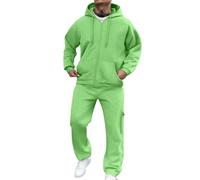 Conjunto deportivo completo para hombre, 2 piezas con cremallera, manga larga, sudaderas y pantalones deportivos, ligeros, cómodos, térmicos, casuales, atléticos, deportivos, para correr, para hombre