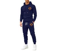 Conjunto deportivo con capucha y cordón en la cintura para hombre | Conjunto de ropa de descanso, sudadera con capucha y cremallera, ropa deportiva Co-ord para correr, ropa para el hogar