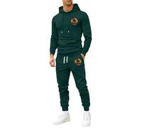 Conjunto deportivo con capucha y cordón en la cintura para hombre | Conjunto de ropa de descanso, sudadera con capucha y cremallera, ropa deportiva Co-ord para correr, ropa para el hogar