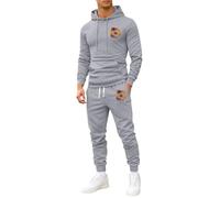 Conjunto deportivo con capucha y cordón en la cintura para hombre | Conjunto de ropa de descanso, sudadera con capucha y cremallera, ropa deportiva Co-ord para correr, ropa para el hogar