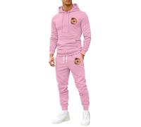 Conjunto deportivo con capucha y cordón en la cintura para hombre | Conjunto de ropa de descanso, sudadera con capucha y cremallera, ropa deportiva Co-ord para correr, ropa para el hogar