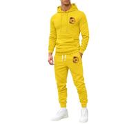 Conjunto deportivo con capucha y cordón en la cintura para hombre | Conjunto de ropa de descanso, sudadera con capucha y cremallera, ropa deportiva Co-ord para correr, ropa para el hogar