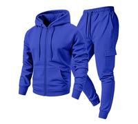 Conjunto deportivo con capucha y cremallera para hombre | Conjunto de ropa de descanso con capucha y cremallera, ropa deportiva Co-ord para fin de semana, ropa para el hogar