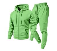 Conjunto deportivo con capucha y cremallera para hombre | Conjunto de ropa de descanso con capucha y cremallera, ropa deportiva Co-ord para fin de semana, ropa para el hogar