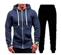 Conjunto deportivo de 2 piezas con capucha para hombre, con cremallera completa, chaqueta deportiva y pantalones, conjunto de sudadera para hombre, 2 piezas, entrenamiento, gimnasio, calentamiento