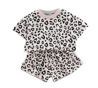 Conjunto deportivo de 2 piezas para niña bonito traje diseño rayas onduladas ropa dos Camiseta y Pantalones Cortos Conjuntos 1 Top Pantalón dulce a la moda bebé