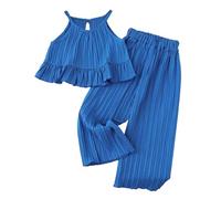 Conjunto deportivo de 2 piezas para niña,tops con pantalones cortos traje casual verano Pequeños Ropa Sueltos Trajes Niñas 1 Top Pantalón Niños 1-6 Años