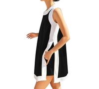 Conjunto deportivo de dos piezas para mujer, conjunto de chándal de verano bohemio con bloques de color, sin mangas, cuello redondo, cintura elástica, pantalones cortos, conjuntos de viaje, conjunto