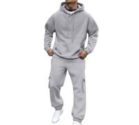 Conjunto Deportivo Hombre Invierno Chandal Completo Manga Larga Fato de Treino Homem Tracksuit Casual Conjunto Deportivo Gimnasio Sudadera con Capucha + Pantalones Chándal Baloncesto 2 Piezas