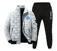 Conjunto Deportivo Hombre SS.C Na.poli, 2 Piezas Conjunto de Chándal, Conjunto Deportivo Invierno(Gray,XL)