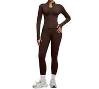 Conjunto Deportivo Mujer 2 Piezas Leggins y Top Yoga Conjunto Chandal Verano Secado Rápido Ropa Deportiva Dos Piezas Abrigo y Leggings 3D Anticeluliticos Cintura Alta Conjuntos Deportivos Gimnasio