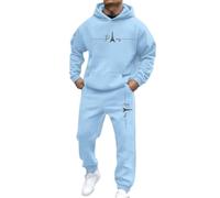 Conjunto deportivo para hombre, conjunto de chándal y pantalones deportivos | Chándal casual con pantalones deportivos con cremallera, conjunto de pantalones cargo con capucha, ropa deportiva Co-ord para