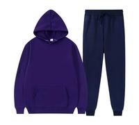 Conjunto deportivo para hombre, sudadera con capucha y parte inferior para correr, para hombre, mujer, primavera, otoño, invierno, cálido, color sólido, ropa deportiva, 2 juegos de sudadera con