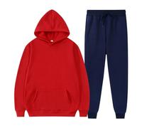 Conjunto deportivo para hombre, sudadera con capucha y parte inferior para correr, para hombre, mujer, primavera, otoño, invierno, cálido, color sólido, ropa deportiva, 2 juegos de sudadera con