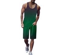 Conjunto Deportivo para Hombre,Trajes Casuales para Hombre Cuello Redondo Manga Corta Color Degradado elásticos para Primavera y Verano Uso Diario cómodos y Elegantes