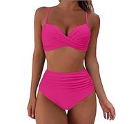 Conjunto Deportivo para Mujer Traje De Baño Sin Tirantes Bikini Adolescente Cuello En V Dos Piezas Conjunto Cárdigans De Bikinis para Mujer, Traje Baño Dos Piezas, Talla Grande