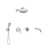 Conjunto desviador empotrado de 4 vías Hansgrohe Quattro 15930180, elemento externo de válvula empotrada Hansgrohe Trio 15932000, 71663000, 26888000, 26277000, 71420000, 27809000, 28272000, 26340000