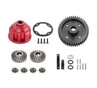 Conjunto diferencial central de metal #8980 RC piezas mejoradas para TRAXXAS 1/10 4WD MAXX Monster TRUCK-89076-4, 1/10 W/WIDEMAXX, 1/8 6S MAXX SLASH-102076-4 RC Car (rojo)