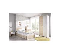 Conjunto dormitorio DINA 4 DEKIT natural / blanco