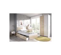 Conjunto dormitorio DINA 6 DEKIT natural / blanco