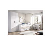 Conjunto dormitorio LEKA DEKIT blanco/alistonado