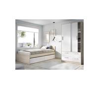 Conjunto dormitorio TOP 3 DEKIT natural/blanco