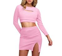 Conjunto Dos Piezas Mujer Falda Y Top Conjuntos Gym Pantalón Deportiva Grandes Equipos Juego Comprar Gimnasia Damas Up Extras Seamless Entrenar Al En Rompevientos Dibujo Roja