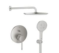 Conjunto ducha con efecto lluvia Grohe Rainshower 26066DC0, grifo de bañera y ducha Grohe Essence 24058DC1, 26574DC0, 26658DC0, 28362DC1