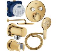 Conjunto ducha con efecto lluvia Grohe Rainshower 26066GL0, grifo de bañera y ducha Grohe Grohtherm SmartControl 29119GL0, 26574GL0, 27057GL0, 35600000, 27074GL0, 28362GL1