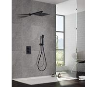 Conjunto ducha termostática empotrada Imex Cies Negro GPC009-NG