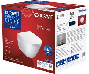 Conjunto Duravit D-Neo WC suspendido, con WC suspendido Compact, in siento de WC extraíble, 45870900A1